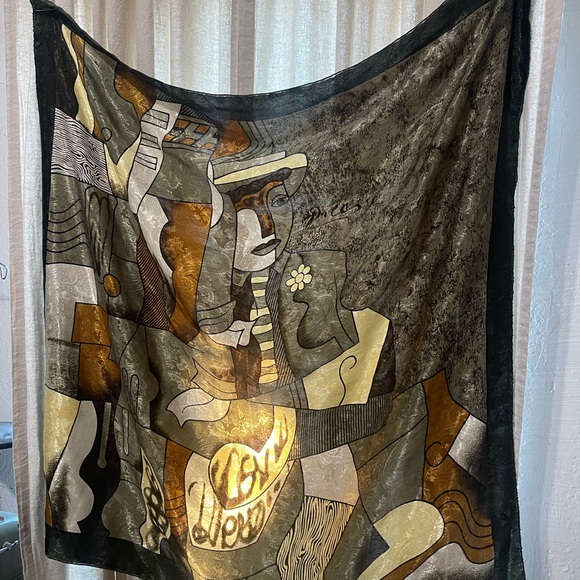 1980s Picasso abstract scarf - Picture 5 of 7